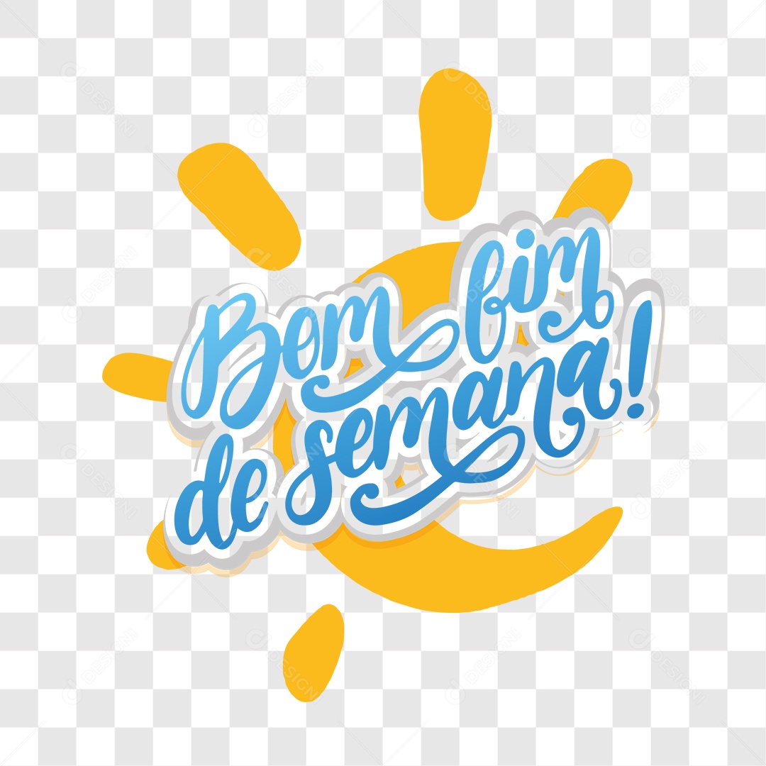 Lettering Bom Fim de Semana EPS + PNG