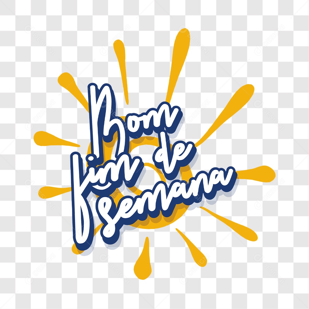 Lettering Bom Fim de Semana EPS + PNG