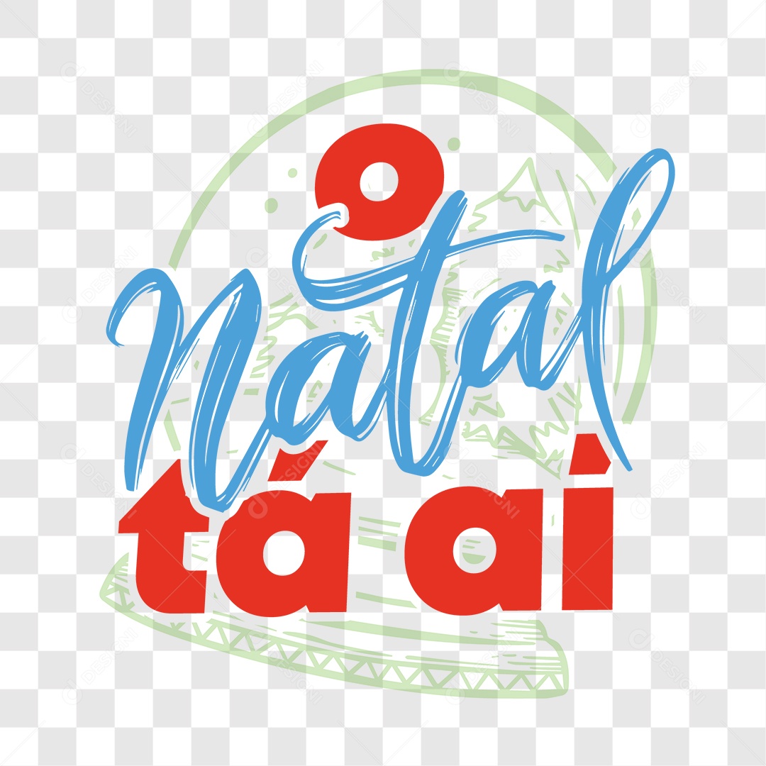 Lettering Natal Tá Ai EPS + PNG