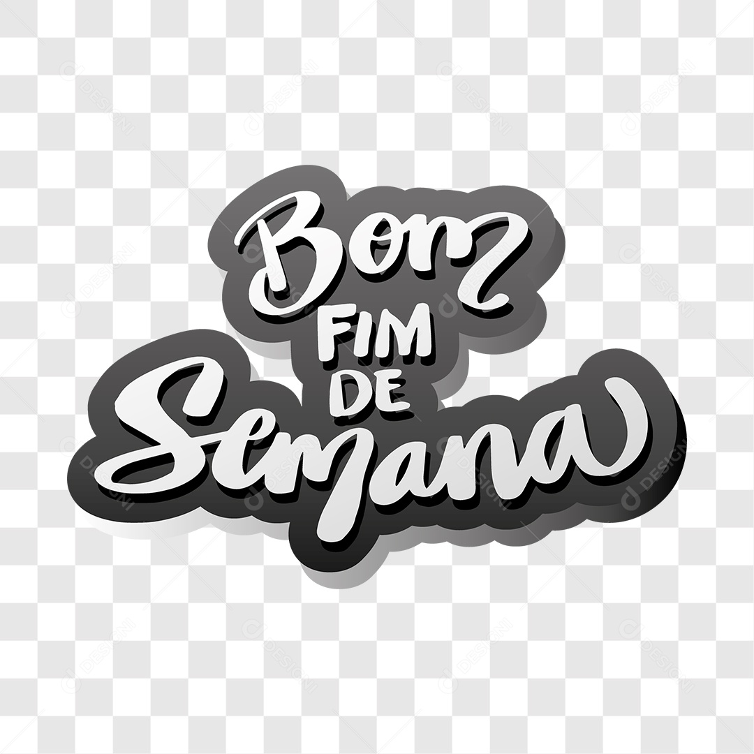 Lettering Bom Fim de Semana EPS + PNG