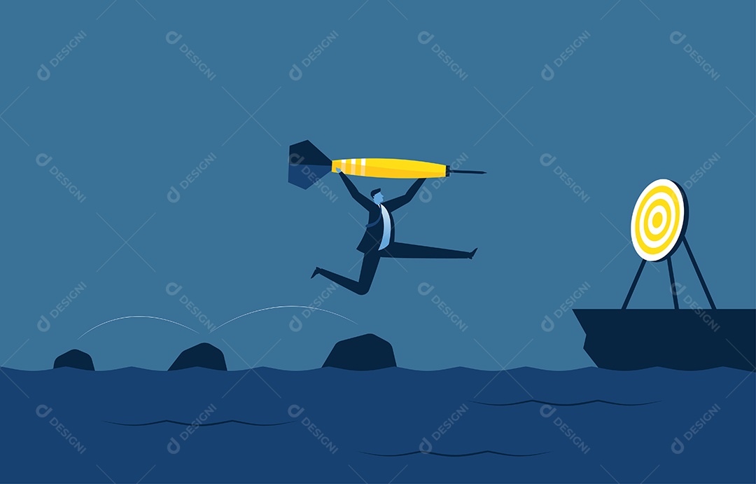 Empresários definem seus objetivos de negócios para ajudá-los a chegar ao topo