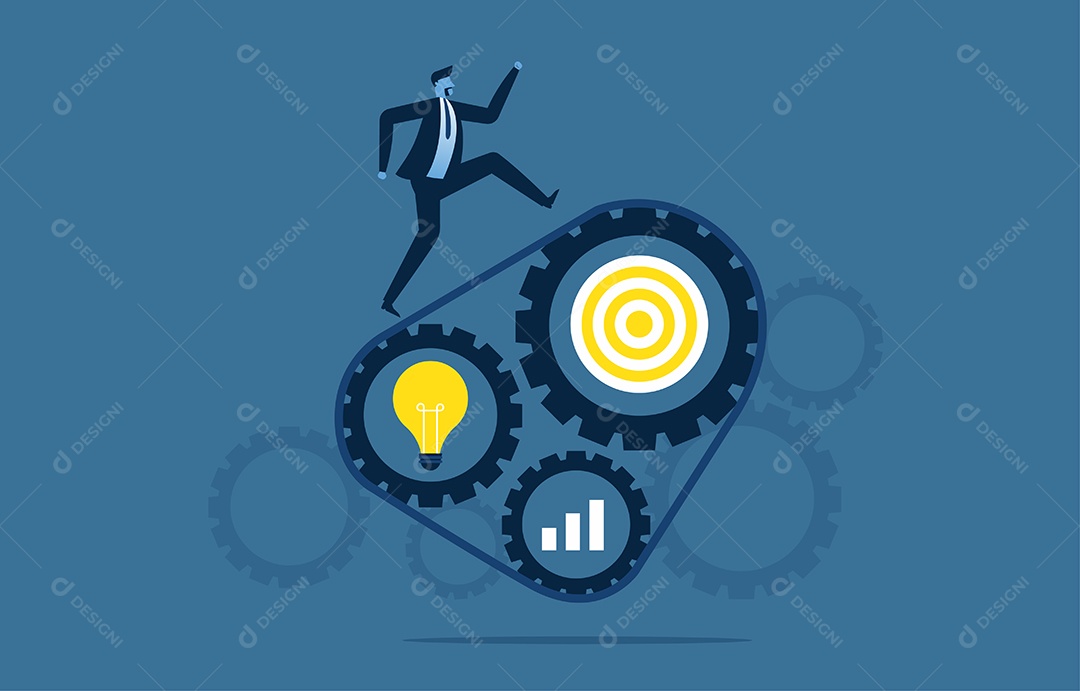 Empresários definem seus objetivos de negócios para ajudá-los a chegar ao topo