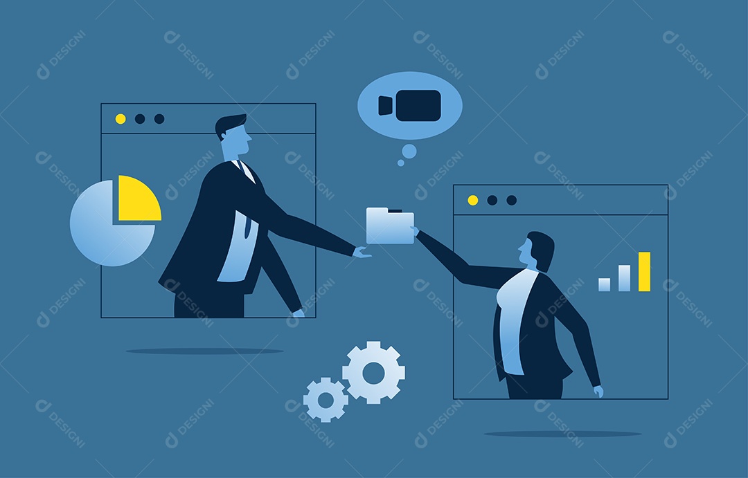 Empresários da equipe da empresa trabalham juntos para fazer o negócio