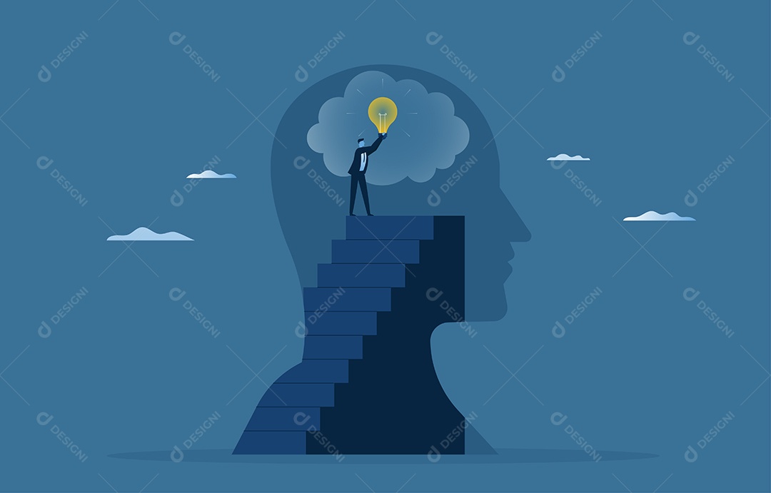 Empresário tentando encontrar novas ideias de negócios. para fazer o negócio