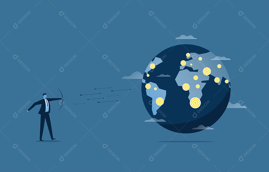 Empresários definem seus objetivos de negócios para ajudá-los a chegar ao topo