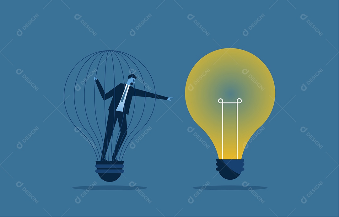 Empresário tentando encontrar novas ideias de negócios. para fazer o negócio