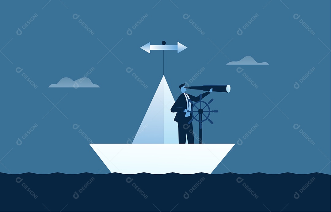 Empresários administram seus negócios com uma visão visionária para trabalhar