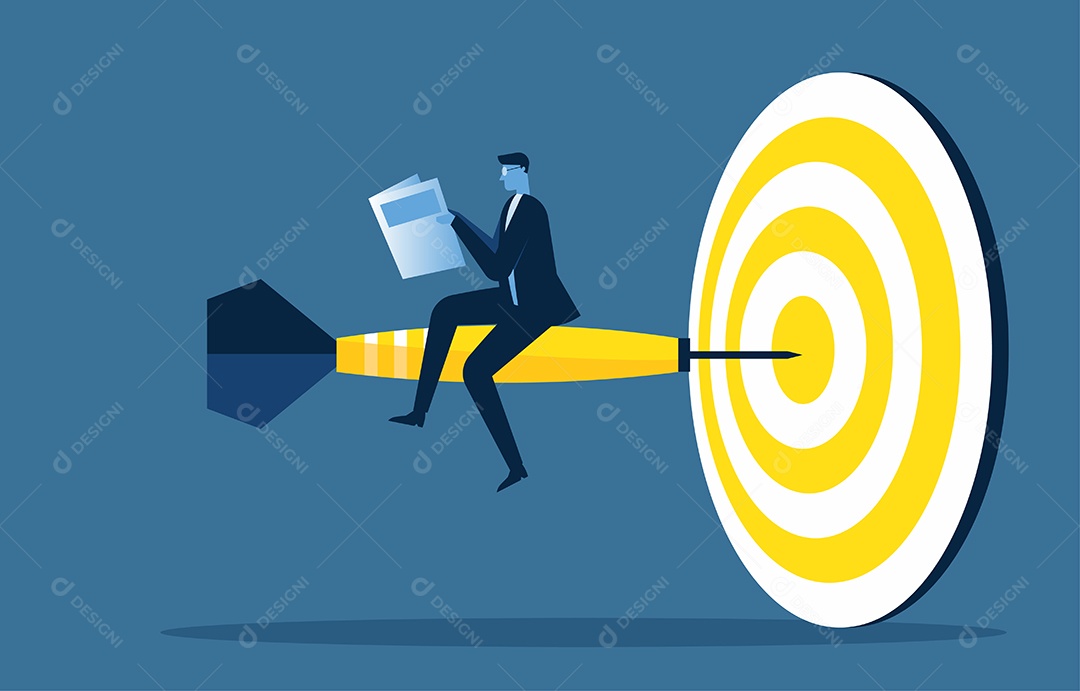 Empresários definem seus objetivos de negócios para ajudá-los a chegar ao topo