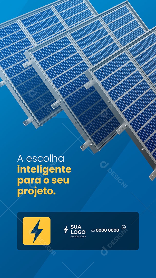 Story Social Media a Escolha Inteligente Energia Solar Social Media PSD Editável