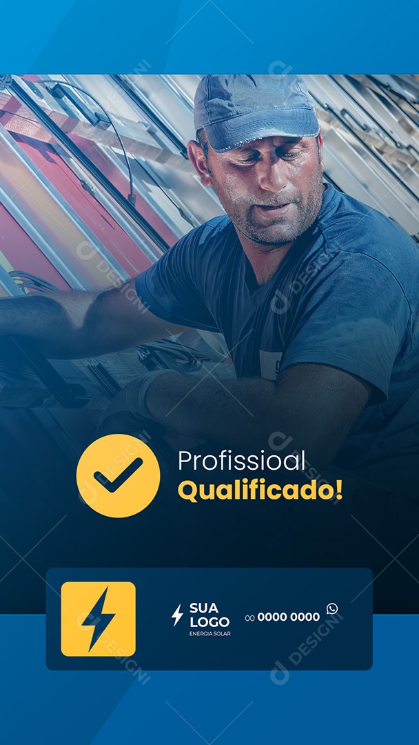 Story Social Media Energia Solar Energia Sustetável Profissional Qualificado! PSD Editável