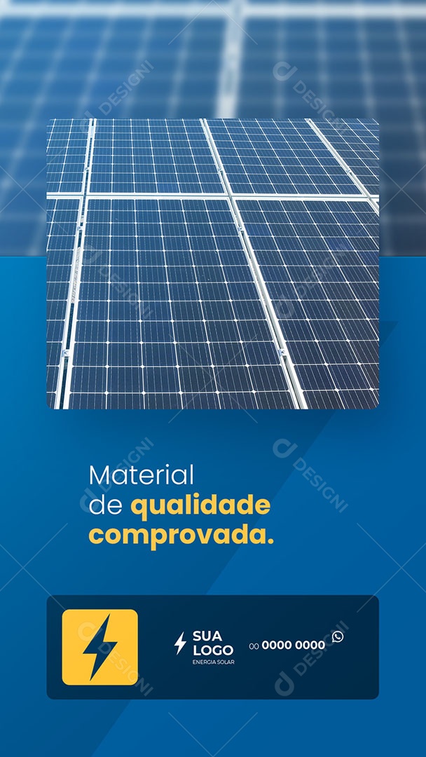 Story Energia Solar Energia Painéis Solares Material de Qualdiade Social Media PSD Editável