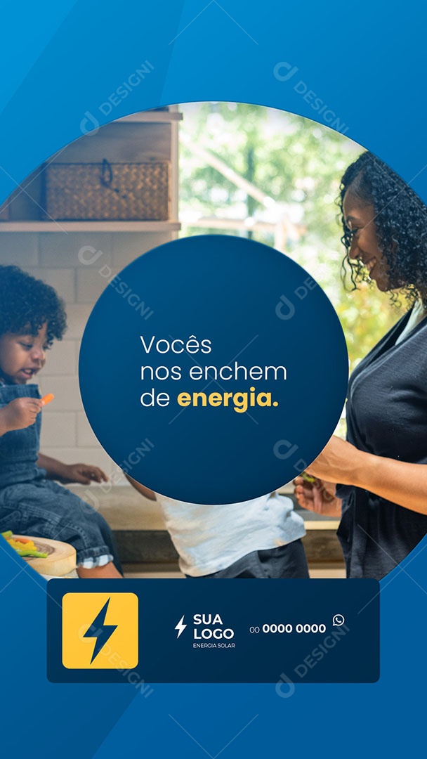 Story Social Media Energia Solar Energia Sustetável PSD Editável