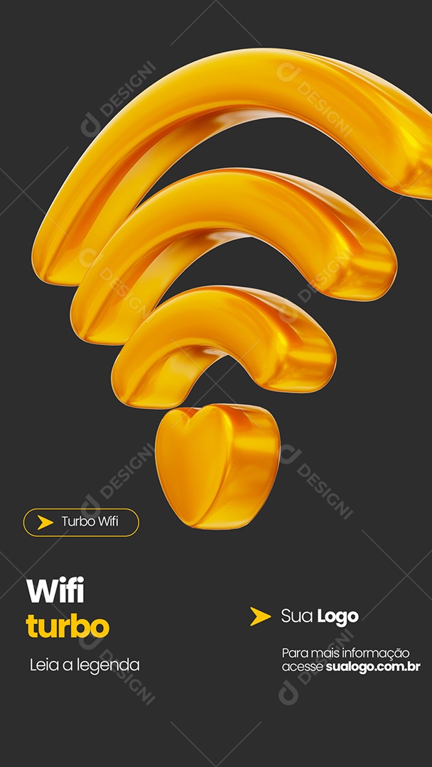 Story Provedor de Internet Fibra Óptica Wifi Turpo Social Media PSD Editável