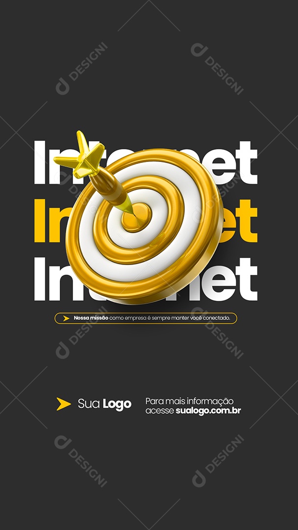 Story Provedor de Internet Fibra Óptica Conexão Social Media PSD Editável