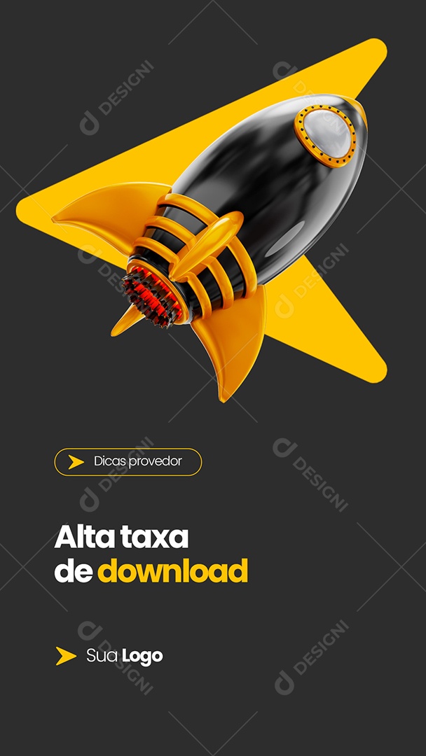 Story Social Media Provedor de Internet Alta Taxa de Download Social Media PSD Editável