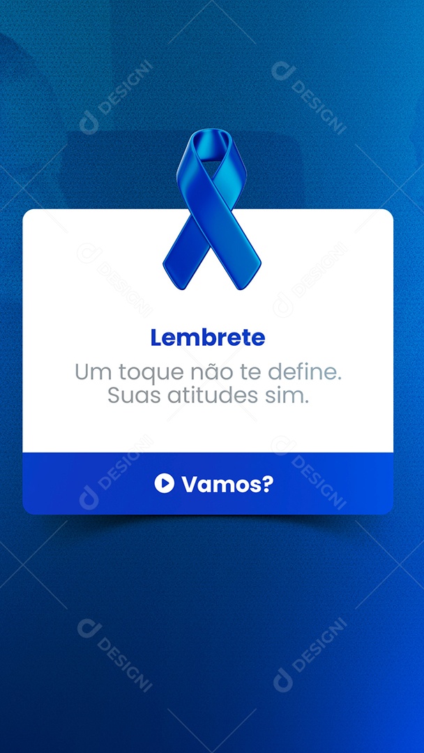 Story Lembrete Um Toque não te Define Suas Atitudes Sim Novembro Azul Social Media PSD Editável