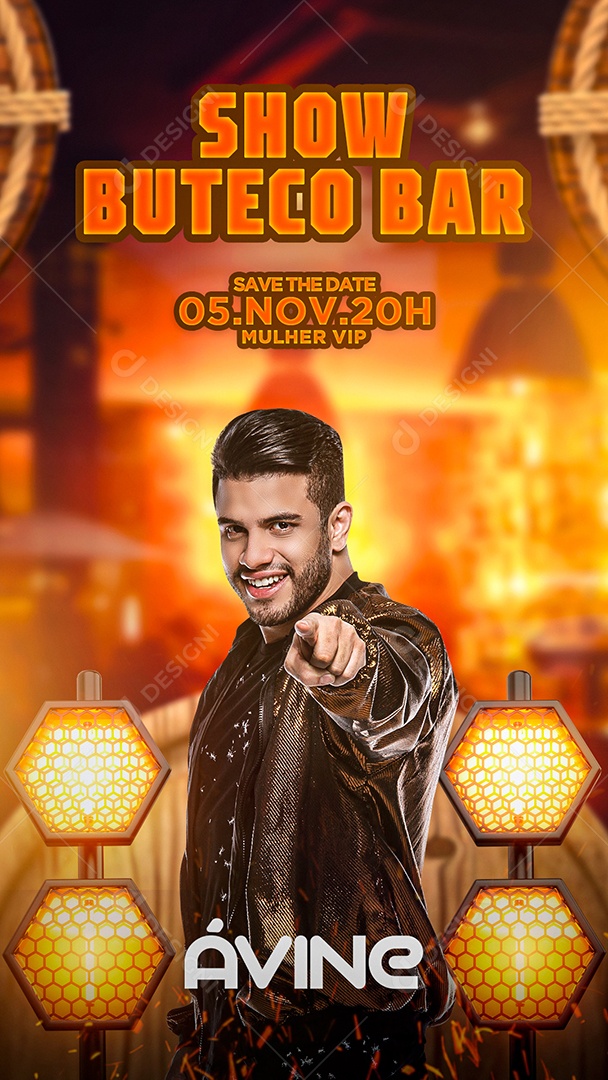 Story Flyer Show Ávine Social Media PSD Editável