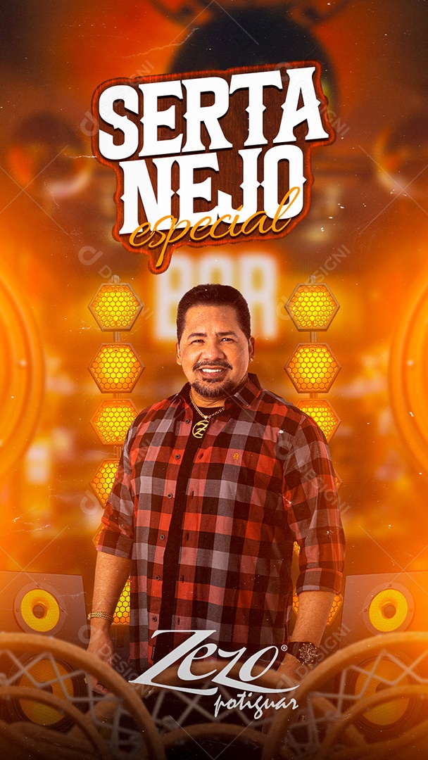Story Flyer Sertanejo Especial Zezo Potiguar Social Media PSD Editável