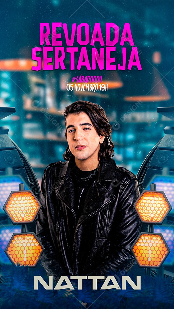 Story Flyer Show Nattan Social Media PSD Editável