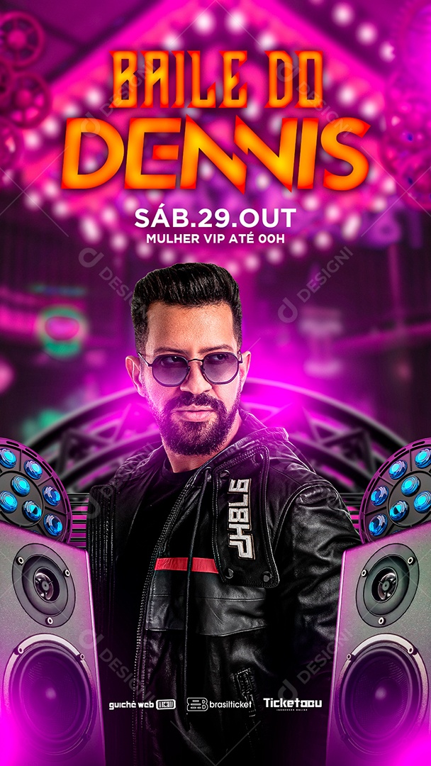 Story Baile do Dennis Flyer Social Media PSD Editável