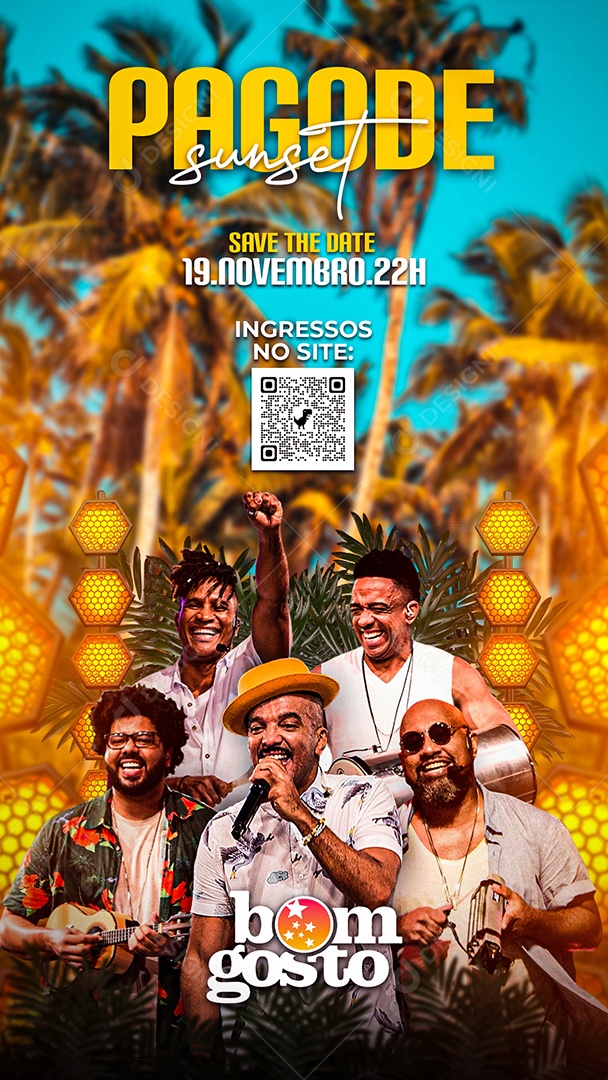 Story Flyer Pagode Bom Gosto Social Media PSD Editável