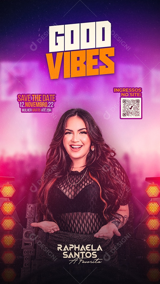 Story Good Vibes Raphaela Santos a Favorita Flyer Social Media PSD Editável