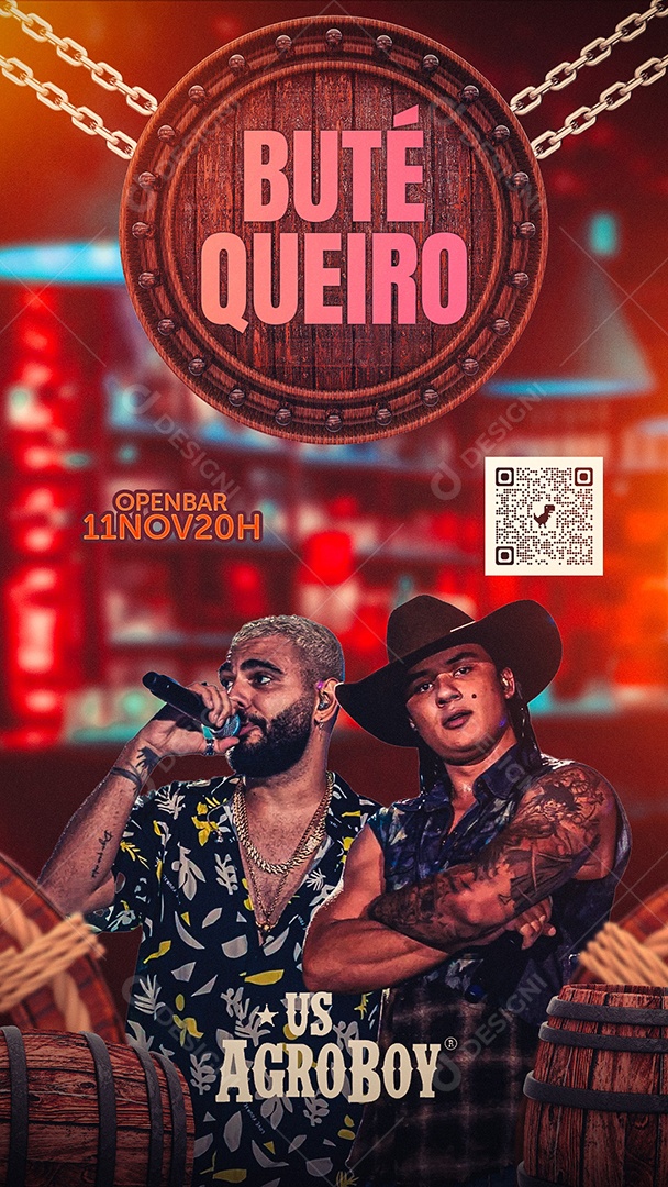 Story Butéqueiro Us AgroBoy Flyer Social Media PSD Editável