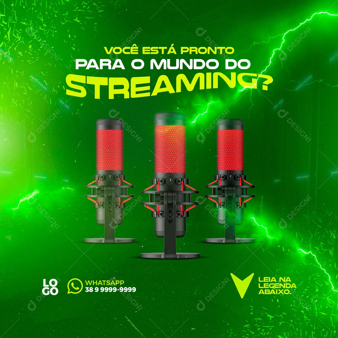 Are You Ready for the World of Streaming Computer Store Social Media Editable PSD