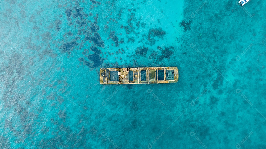 o naufrágio no mar Pattaya Tailândia.