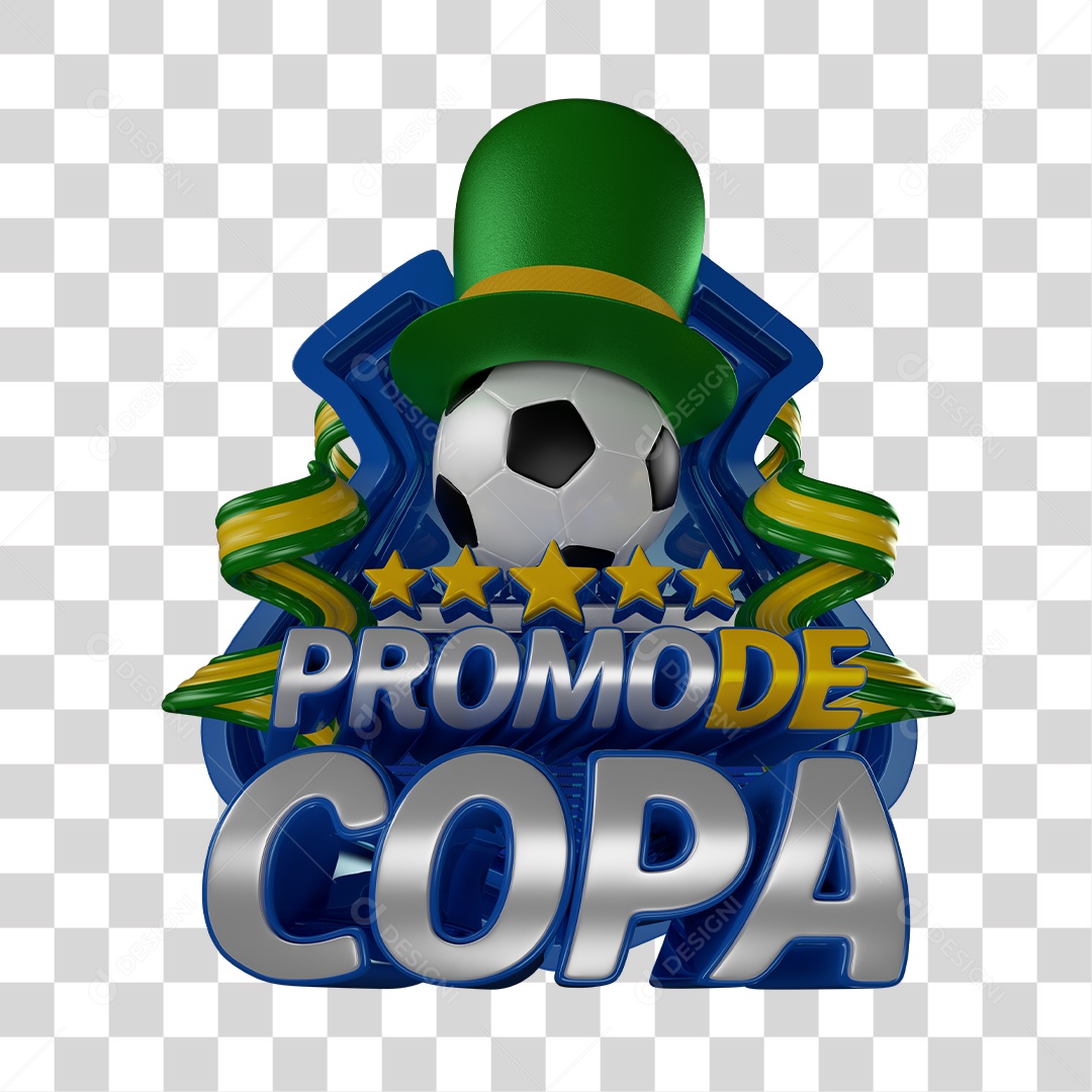 Selo 3D Promo de Copa PNG Transparente