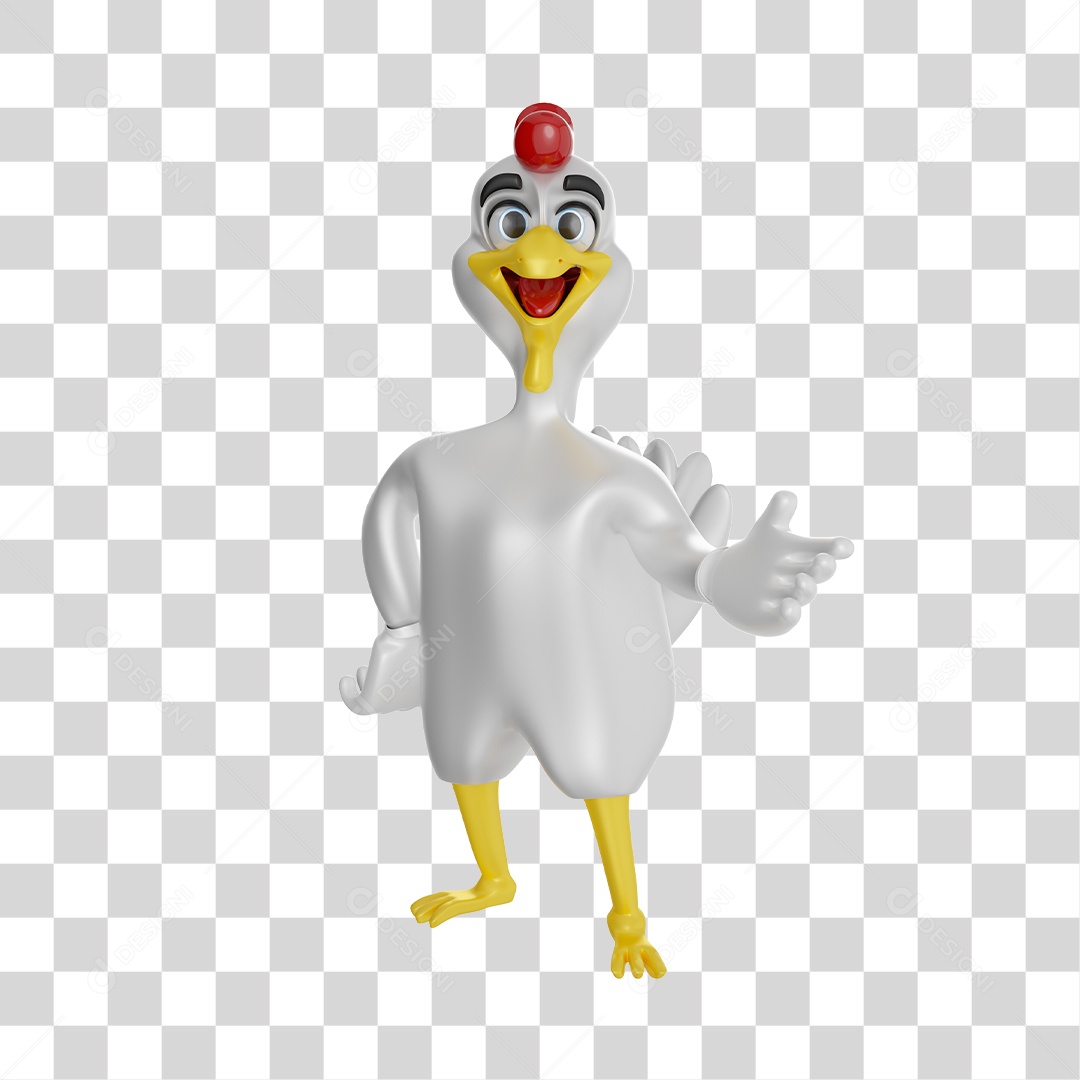 Galo de Mascote PNG Transparente