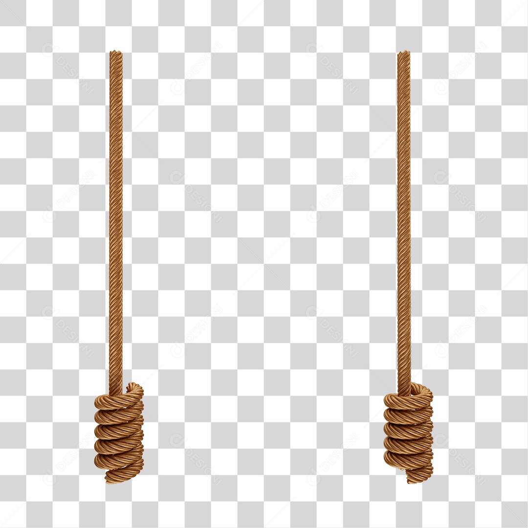 Cordas 3D Elemento para Composição PNG Transparente