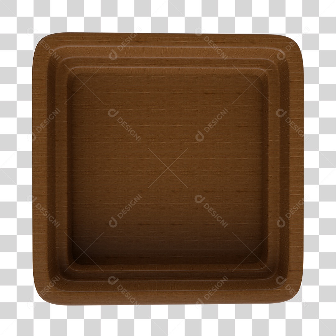 Elemento 3D Para Composição Placa Em Formato Quadrado PNG Transparente