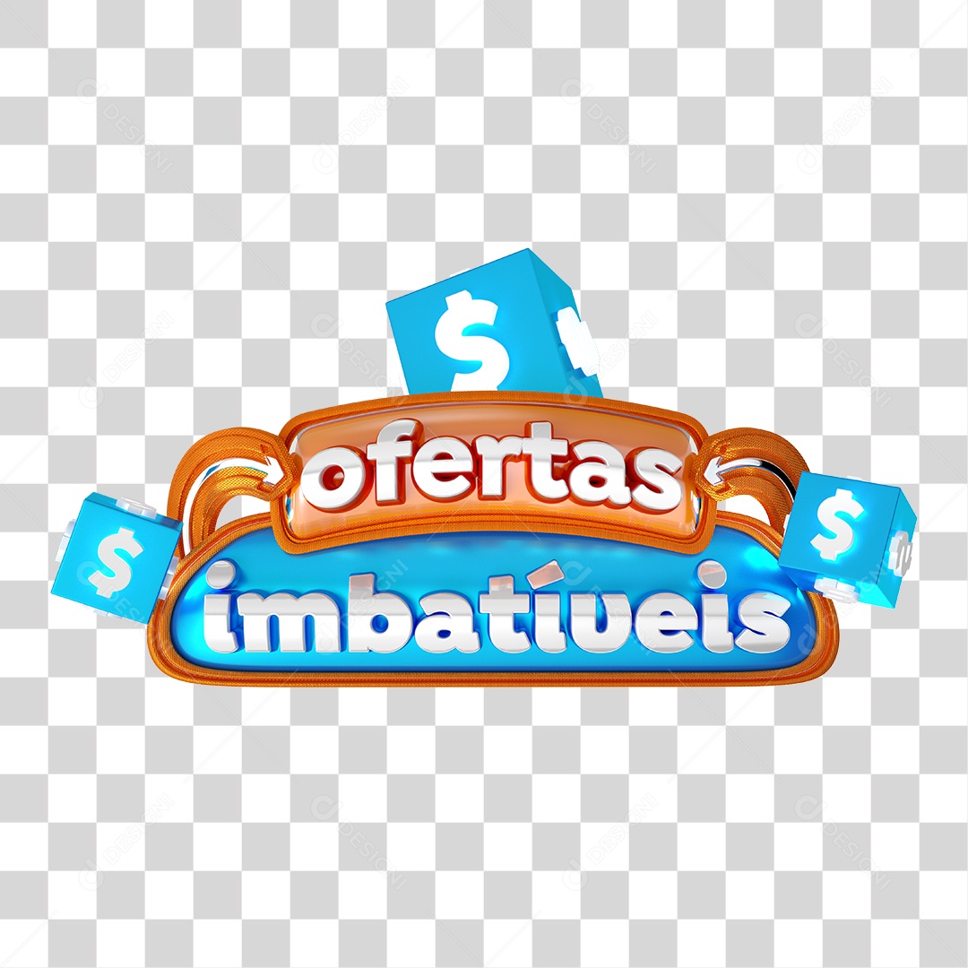 Selo 3D Para Composição Ofertas Imbatíveis PGN Transparente Sem Fundo