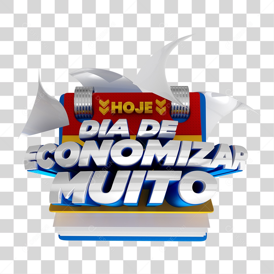 Selo 3D Para Composição Dia De Economizar PGN Transparente Sem Fundo