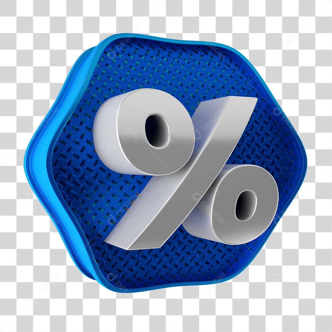 Elemento 3D Ícone Porcentagem PNG Transparente Sem Fundo