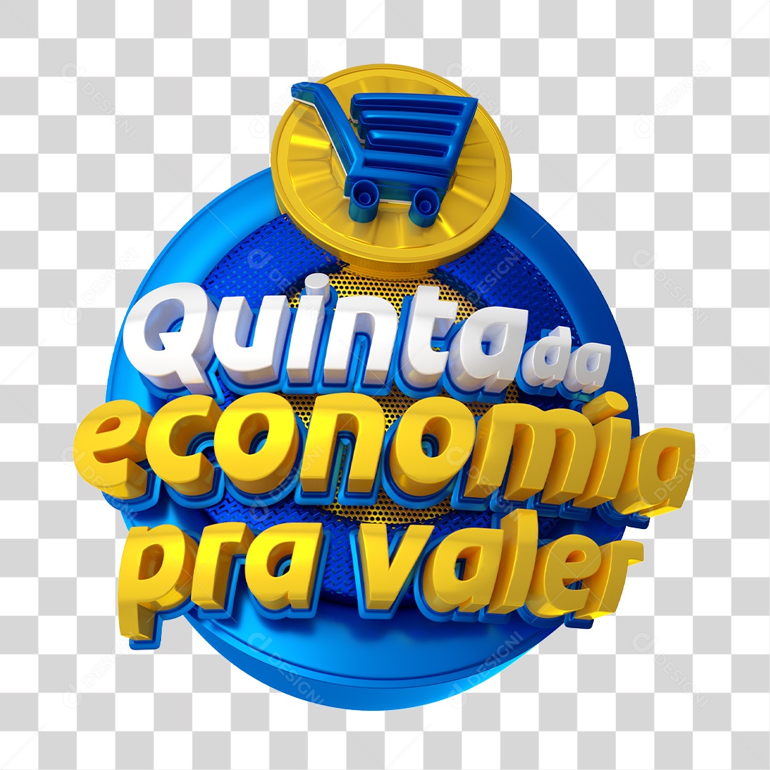 Selo 3D Quinta da Economia Para Composição PSD