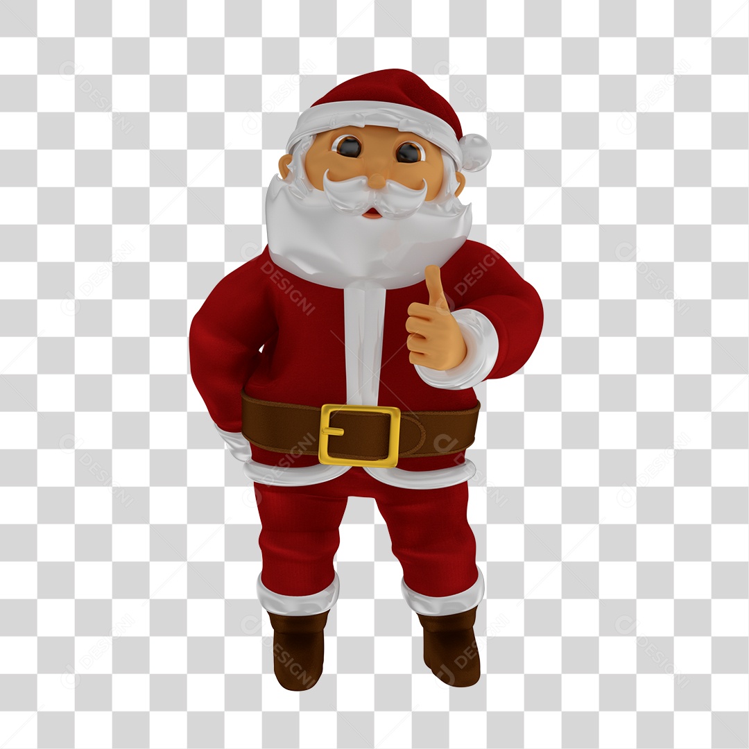 Elemento 3D de Natal Papai Noel PNG Transparente Sem Fundo