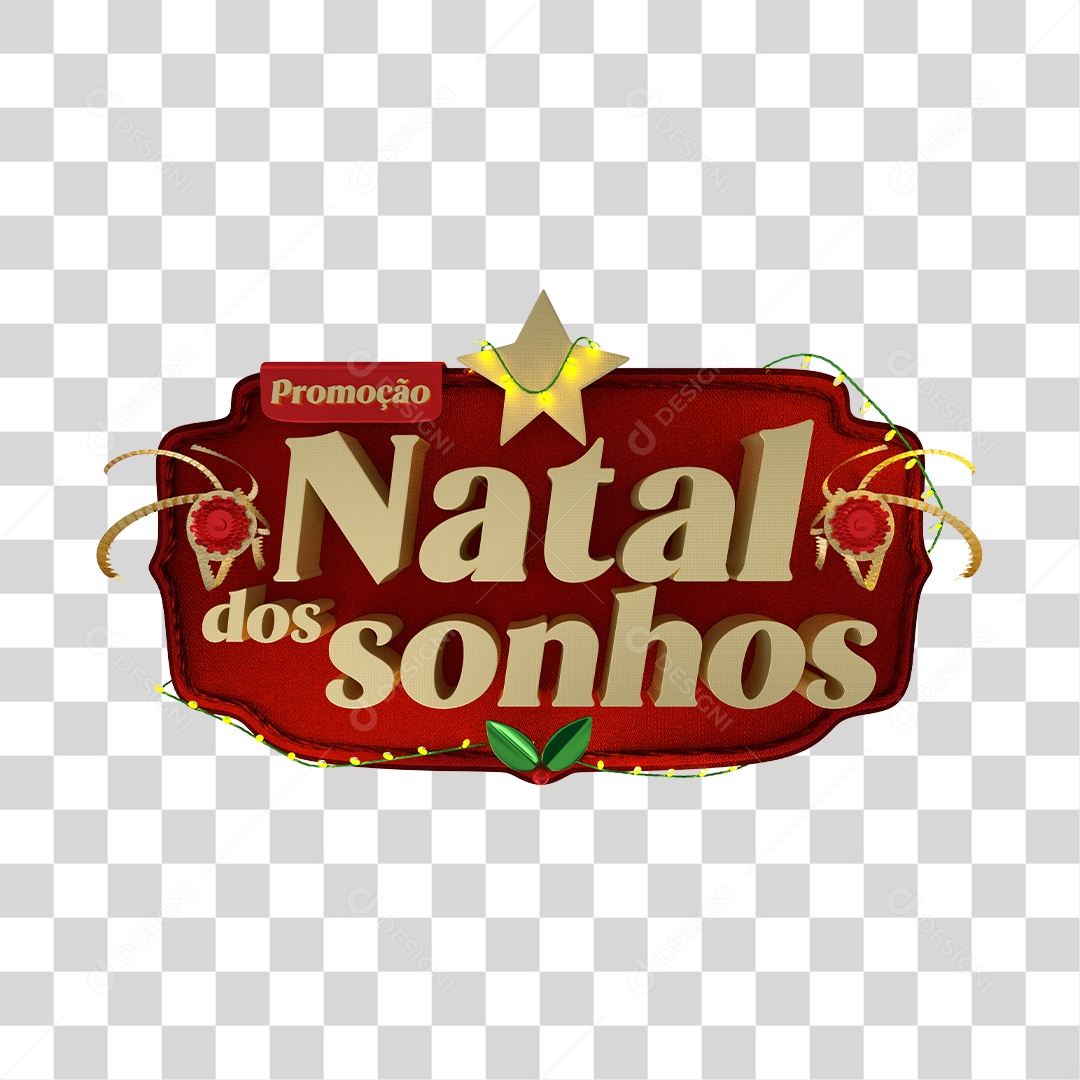 Selo 3D Natal dos Sohos PNG Transparente Sem Fundo
