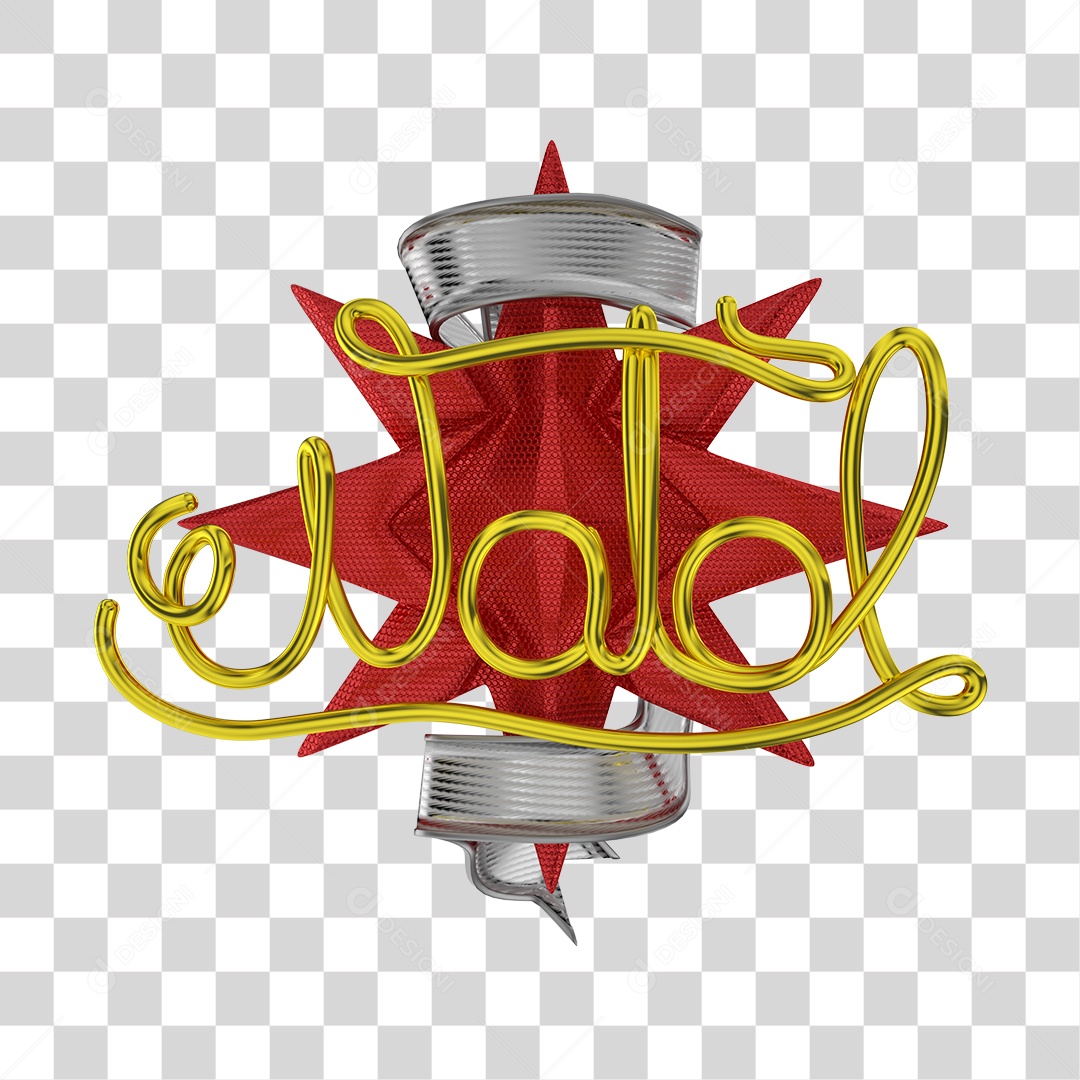 Selo 3D Natal PNG Transparente Sem Fundo