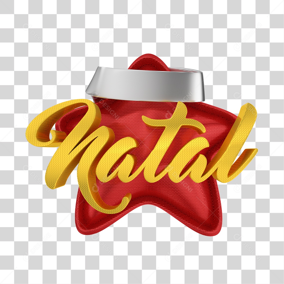 Selo 3D Natal PNG Transparente Sem Fundo