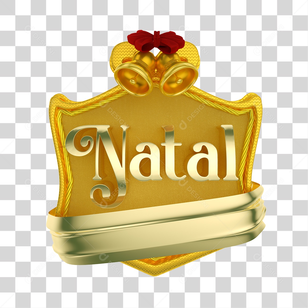 Selo 3D Natal PNG Transparente Sem Fundo