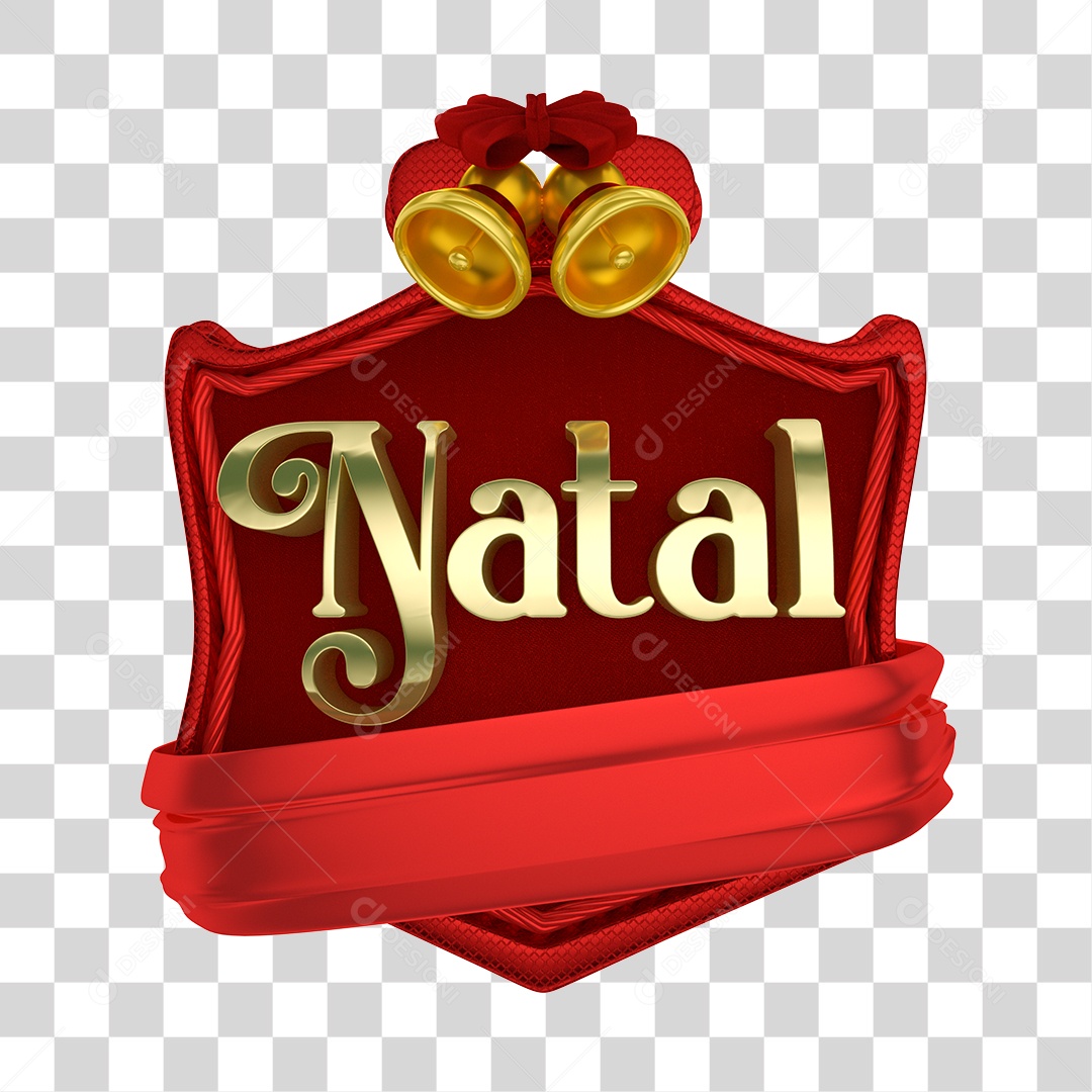 Selo 3D Natal PNG Transparente Sem Fundo