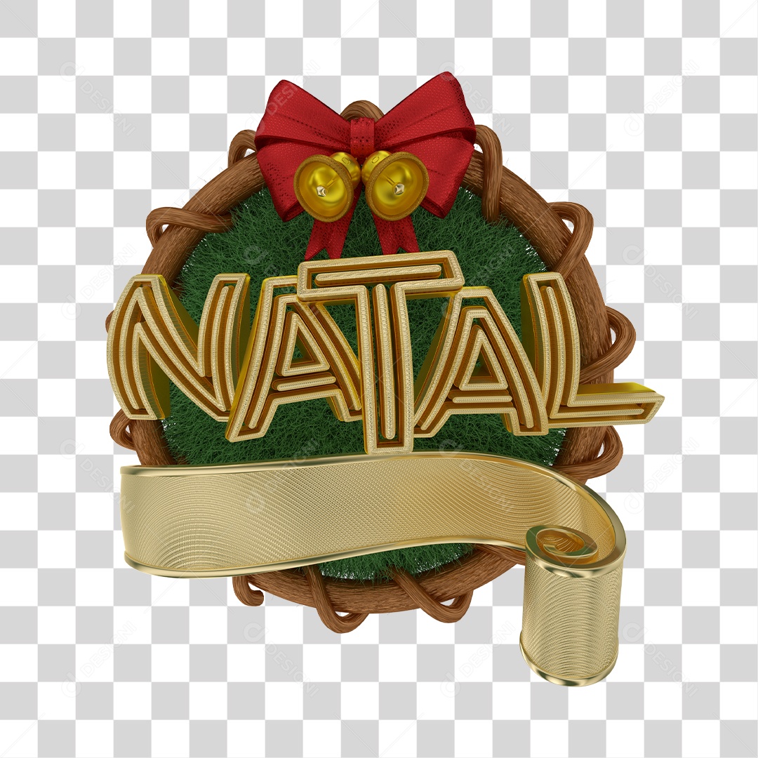Selo 3D Natal PNG Transparente Sem Fundo