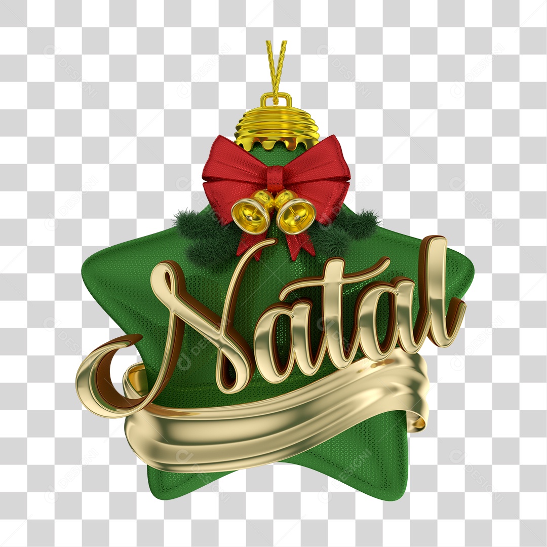 Selo 3D de Natal PNG Transparente Sem Fundo