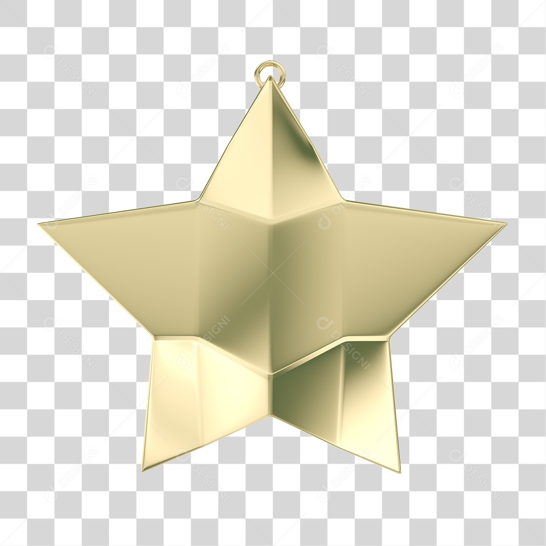 Elemento 3D de Natal Estrela de Natal PNG Transparente Sem Fundo
