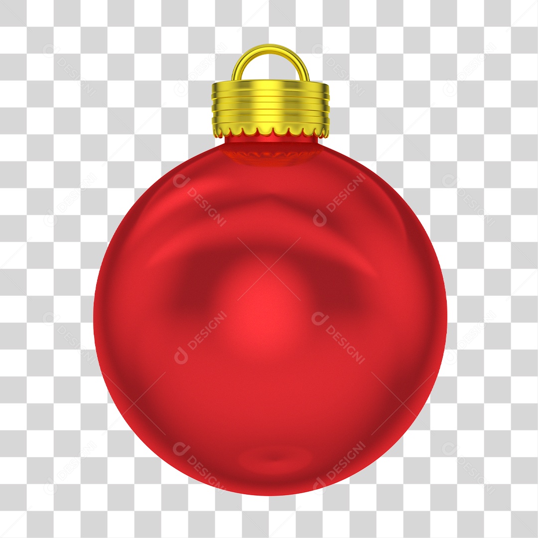 Elemento 3D Para Composição Bola de Enfeite Natalino PNG Transparente