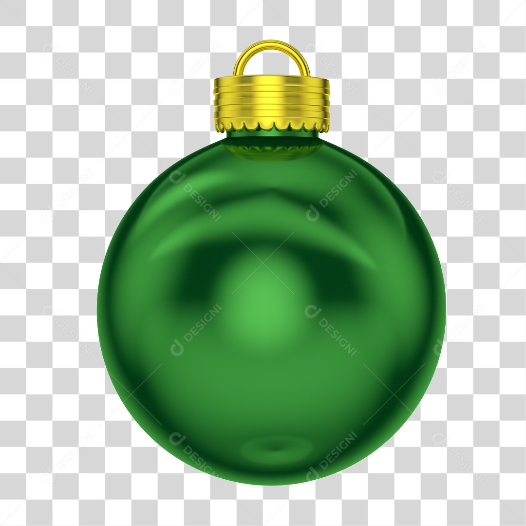 Elemento 3D Para Composição Bola de Enfeite Natalino PNG Transparente