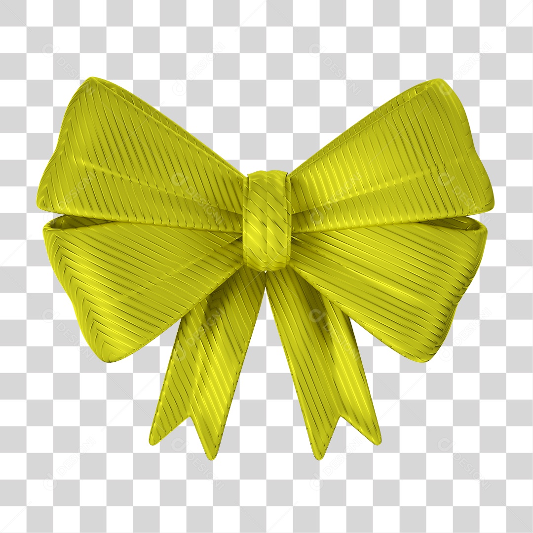 Elemento 3D de Natal Amarelo PNG Transparente Sem Fundo