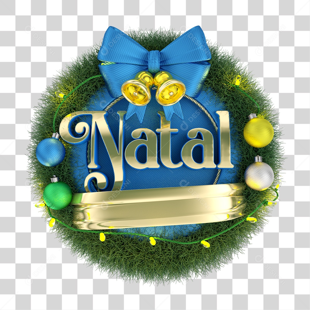 Selo 3D Feliz Natal PNG Transparente Sem Fundo